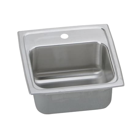 Lustertone Ss 15 X 15 X 7.1 Single Bowl Drop-In Bar Sink With Quick-Clip